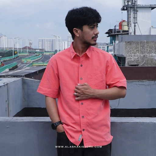 Image of Pucker Dry Short Sleeve Shirt Red RR2009