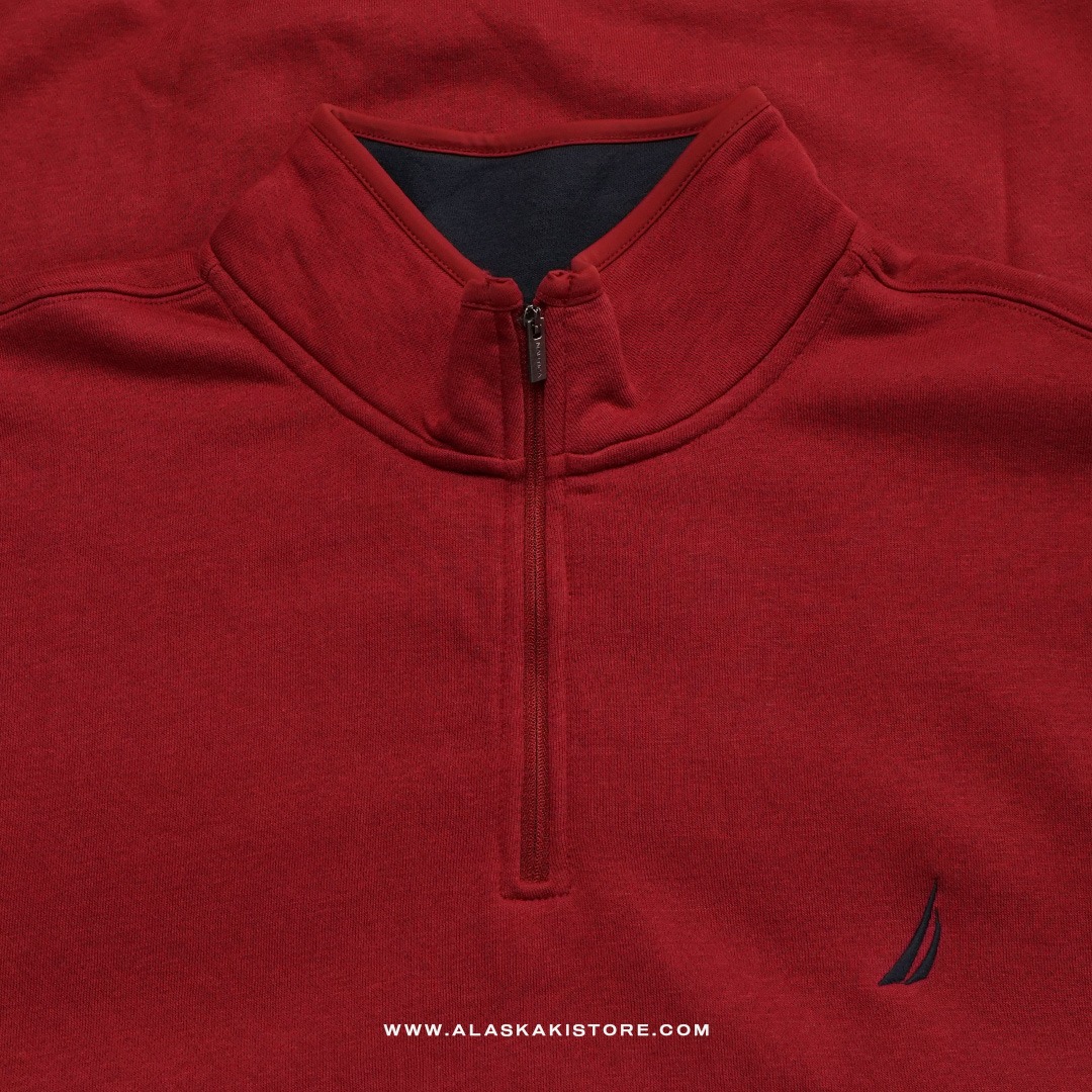 Half Zip Sweatshirt Maroon NC1012