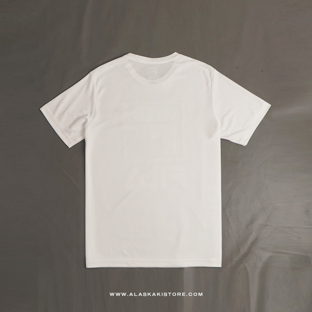Quickdry Tshirt White Logo Red FL4017