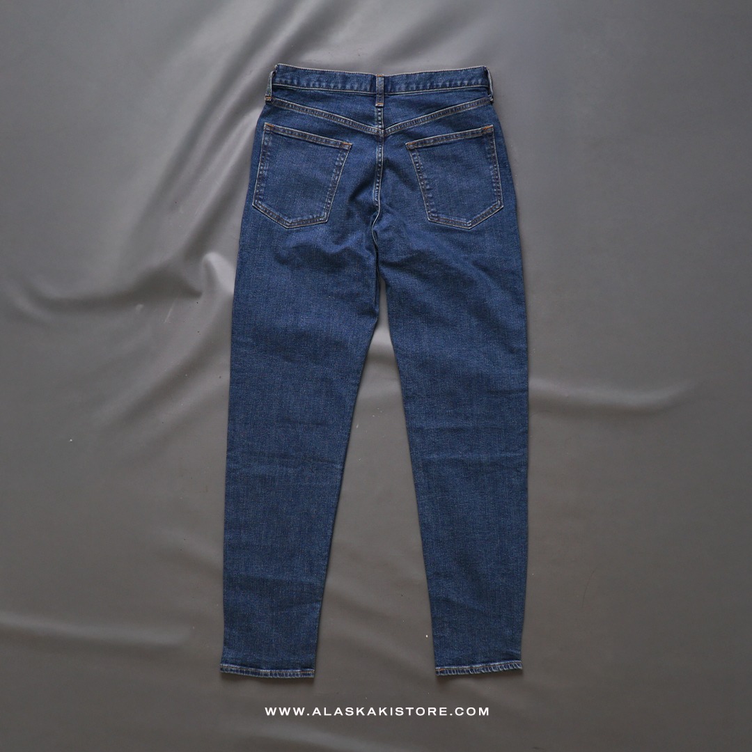 Slim Fit Jeans Trousers Blue Washed GU5012