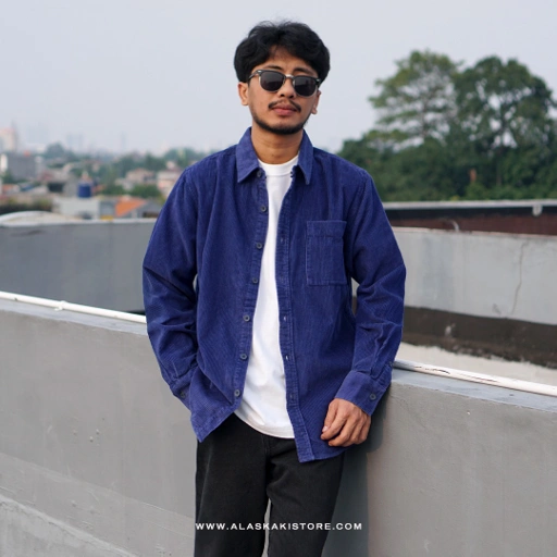 Image of Longsleeve Corduroy Shirt Blue SS2007