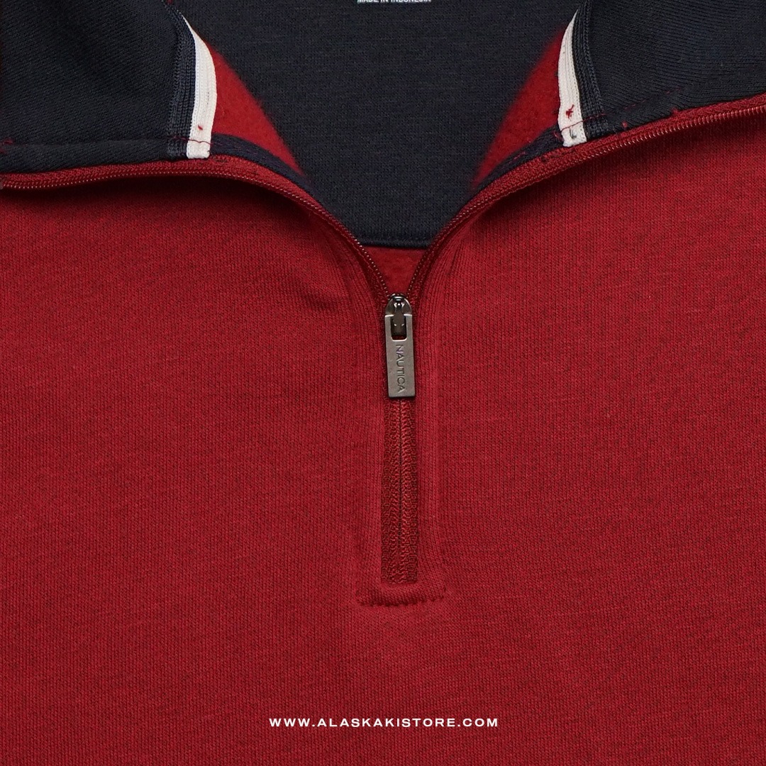 Half Zip Sweatshirt Maroon NC1012