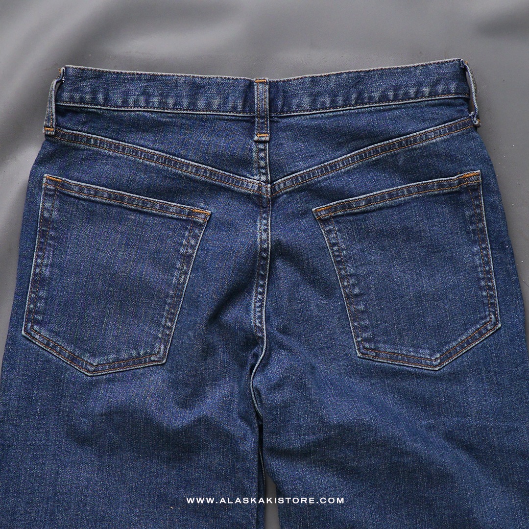 Slim Fit Jeans Trousers Blue Washed GU5012