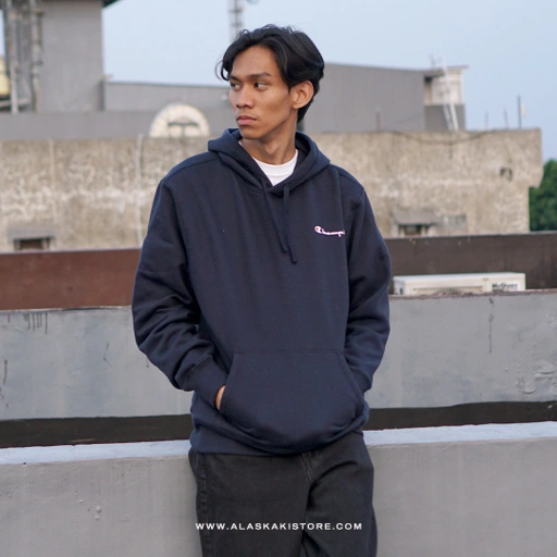 Image of Small Logo Hoodie Chmpion Navy CH1117