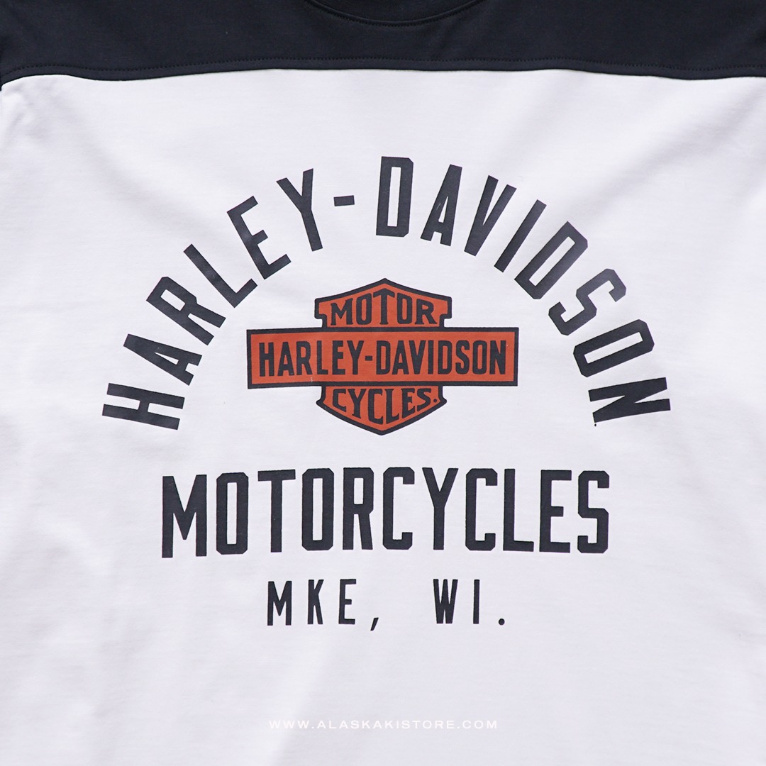 Long Sleeve Printed Tee Black White HD4003