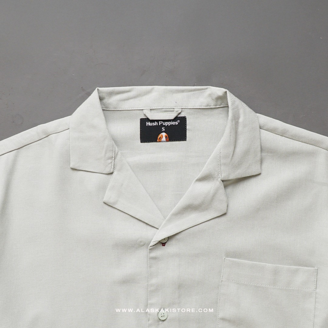 Open Collar Shirt by Hush Puppi*s Mint Sage HP2001