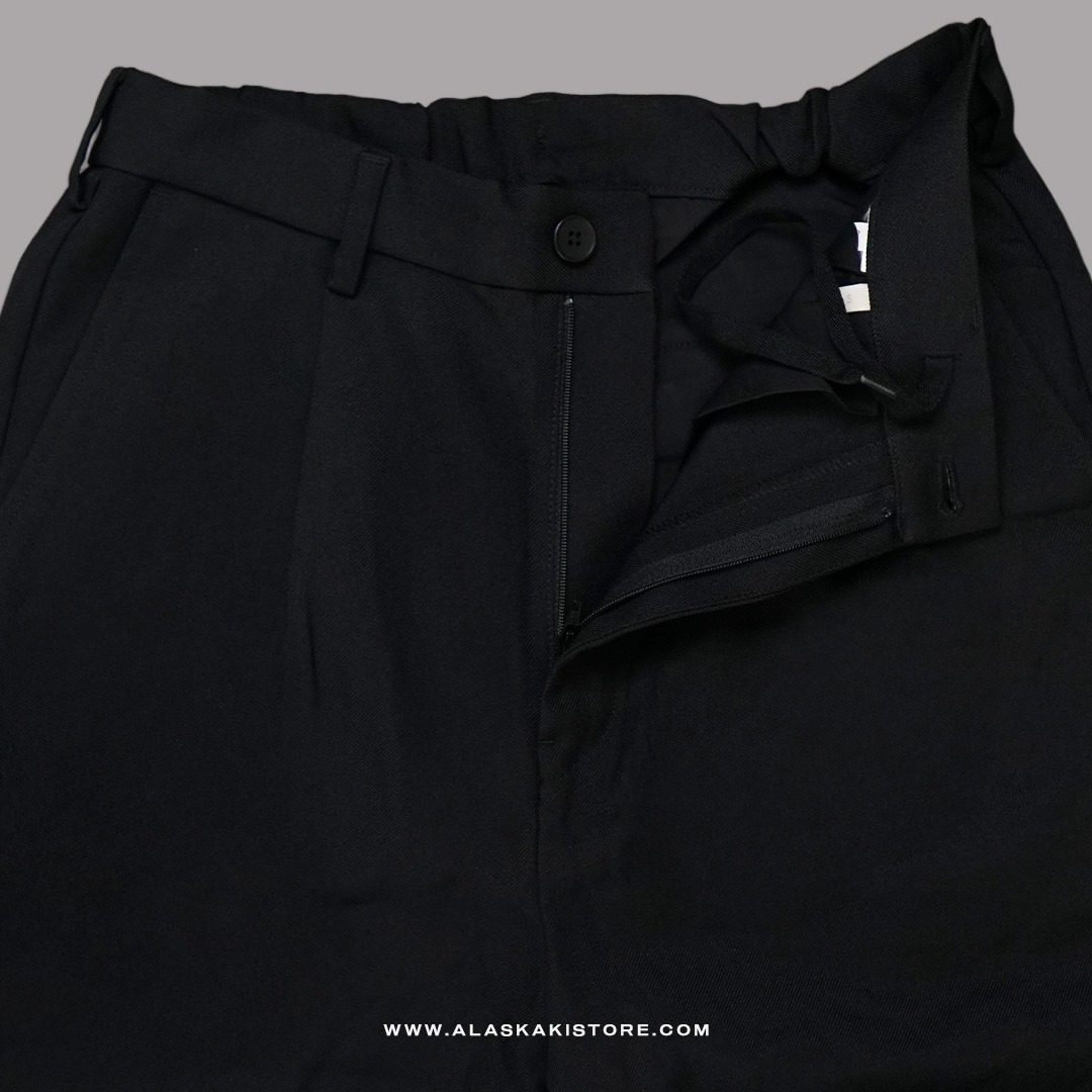 Wide Loose Pants Black GU5027