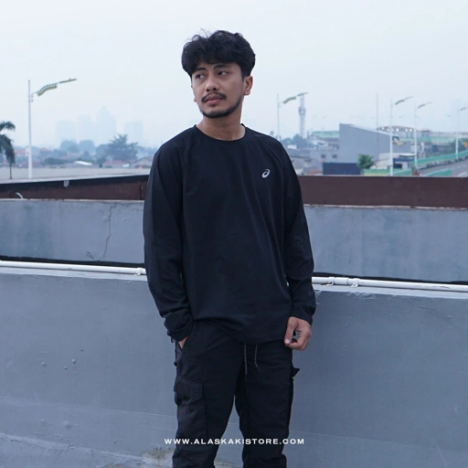 Image of Long Sleeve Running Shirt Black AS4004