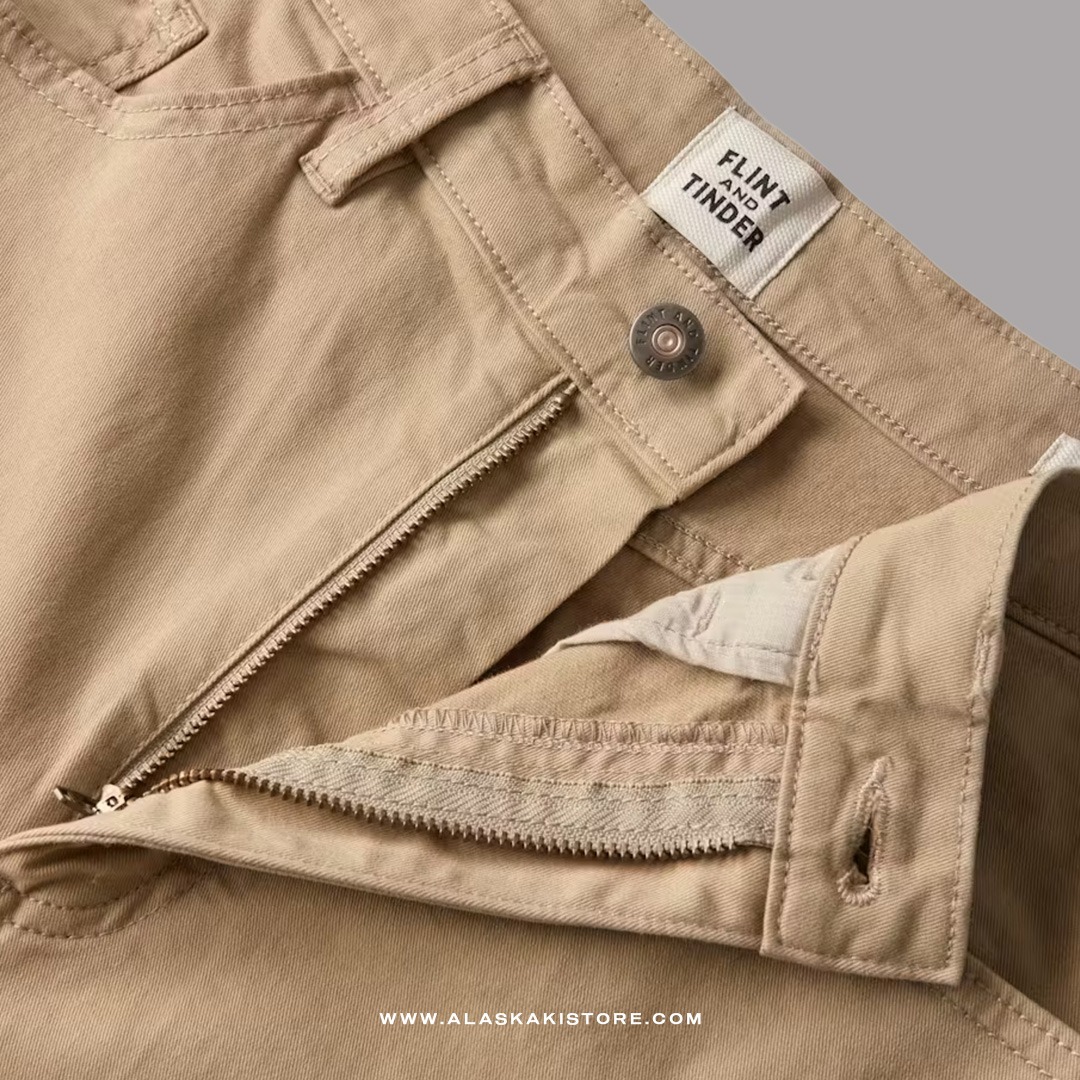 Twill Pants Slim Fit Khaki FT5020