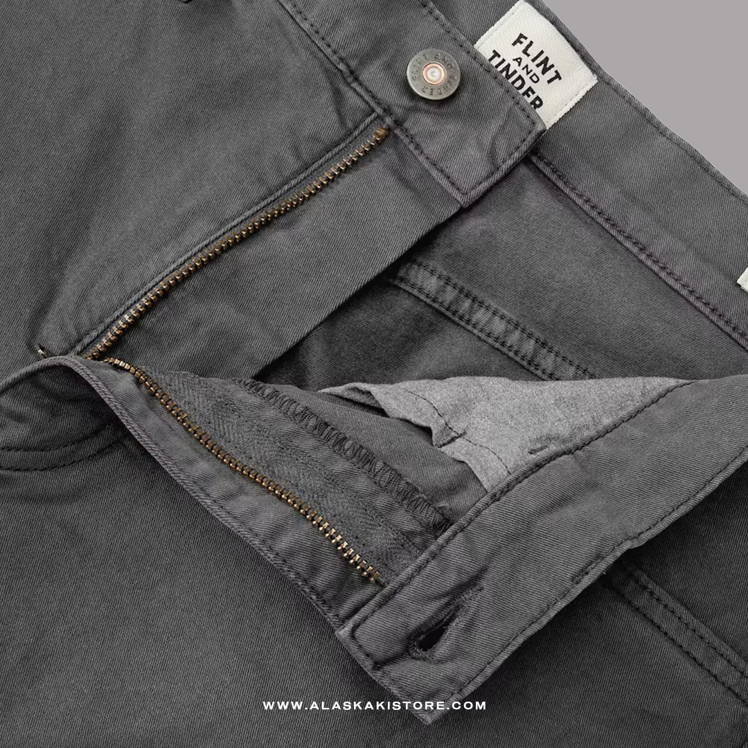 Twill Pants Slim Fit Blue Grey FT5021