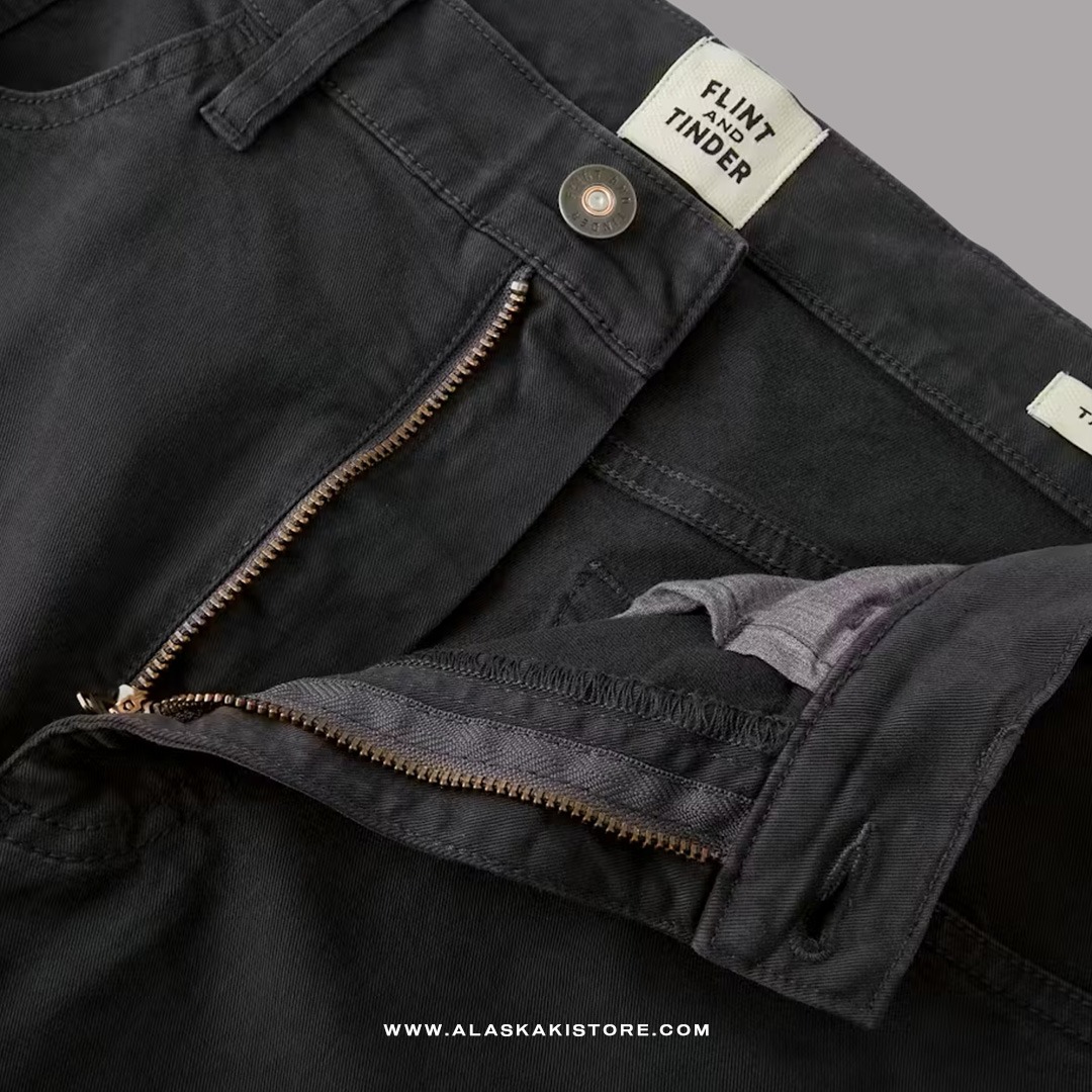 Twill Pants Athletic Tappered Fit Charcoal FT5014
