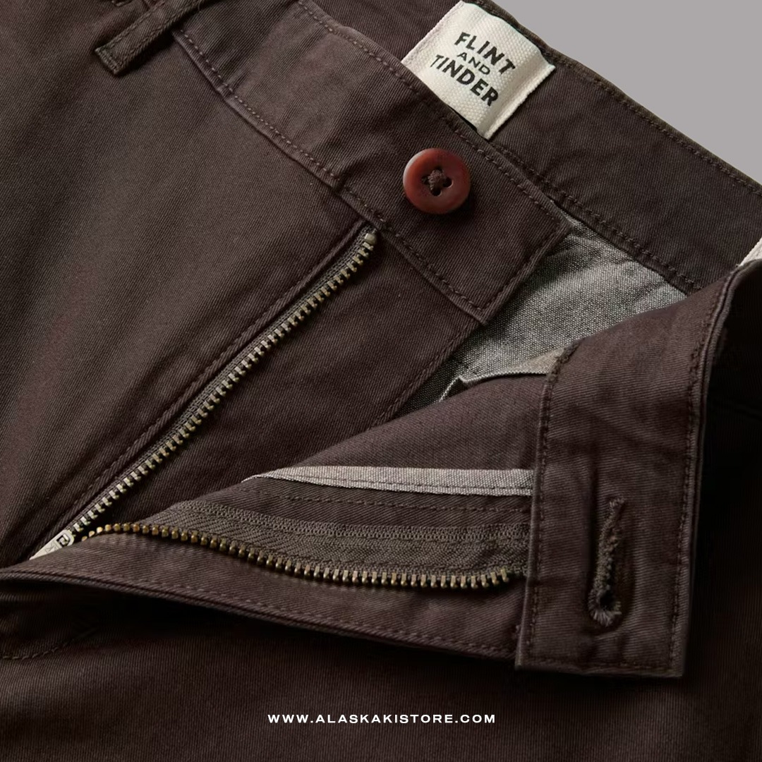 Slim Fit Chino Pants Dark Brown FT5035