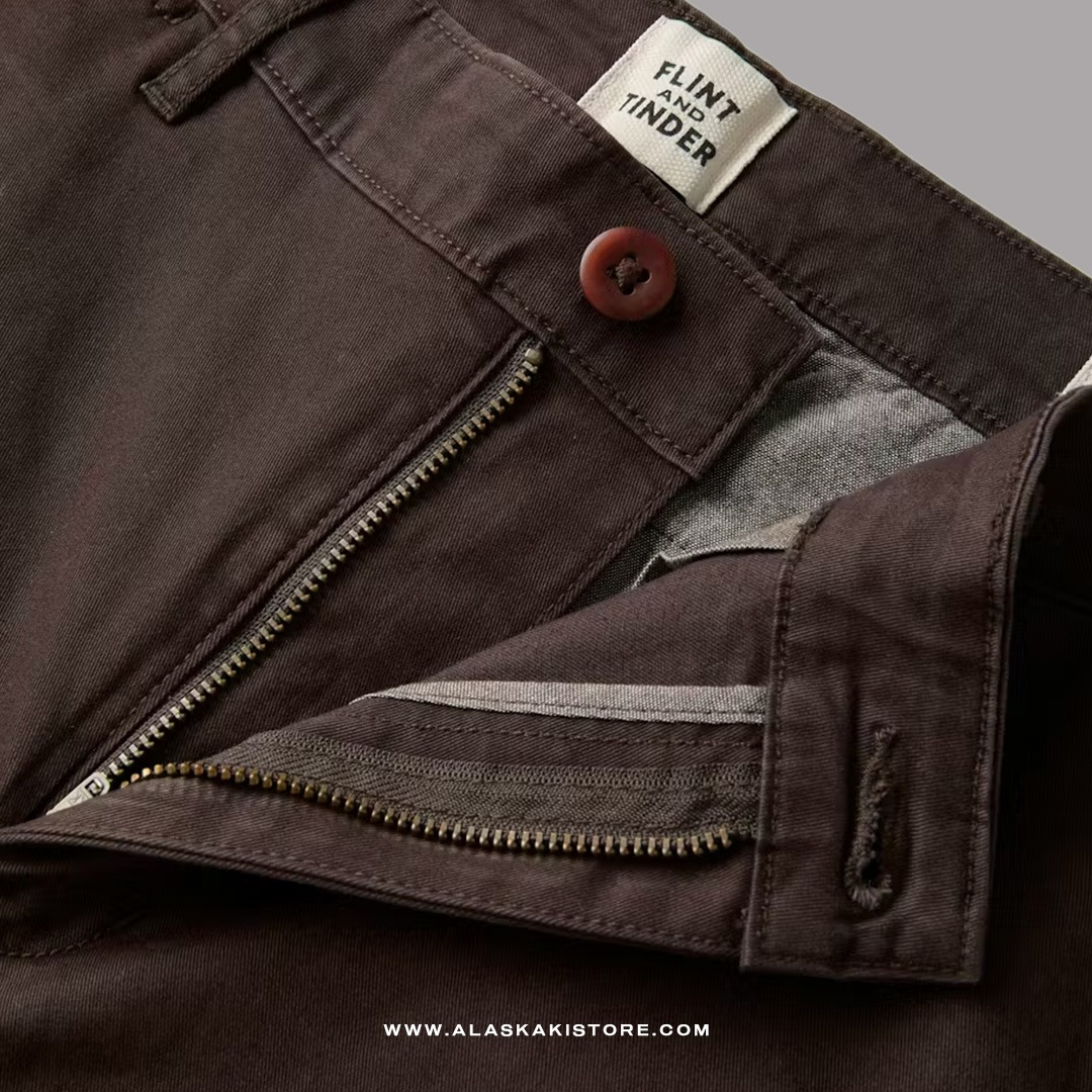 Athletic Tappered Fit Chino Pants Dark Brown FT5030