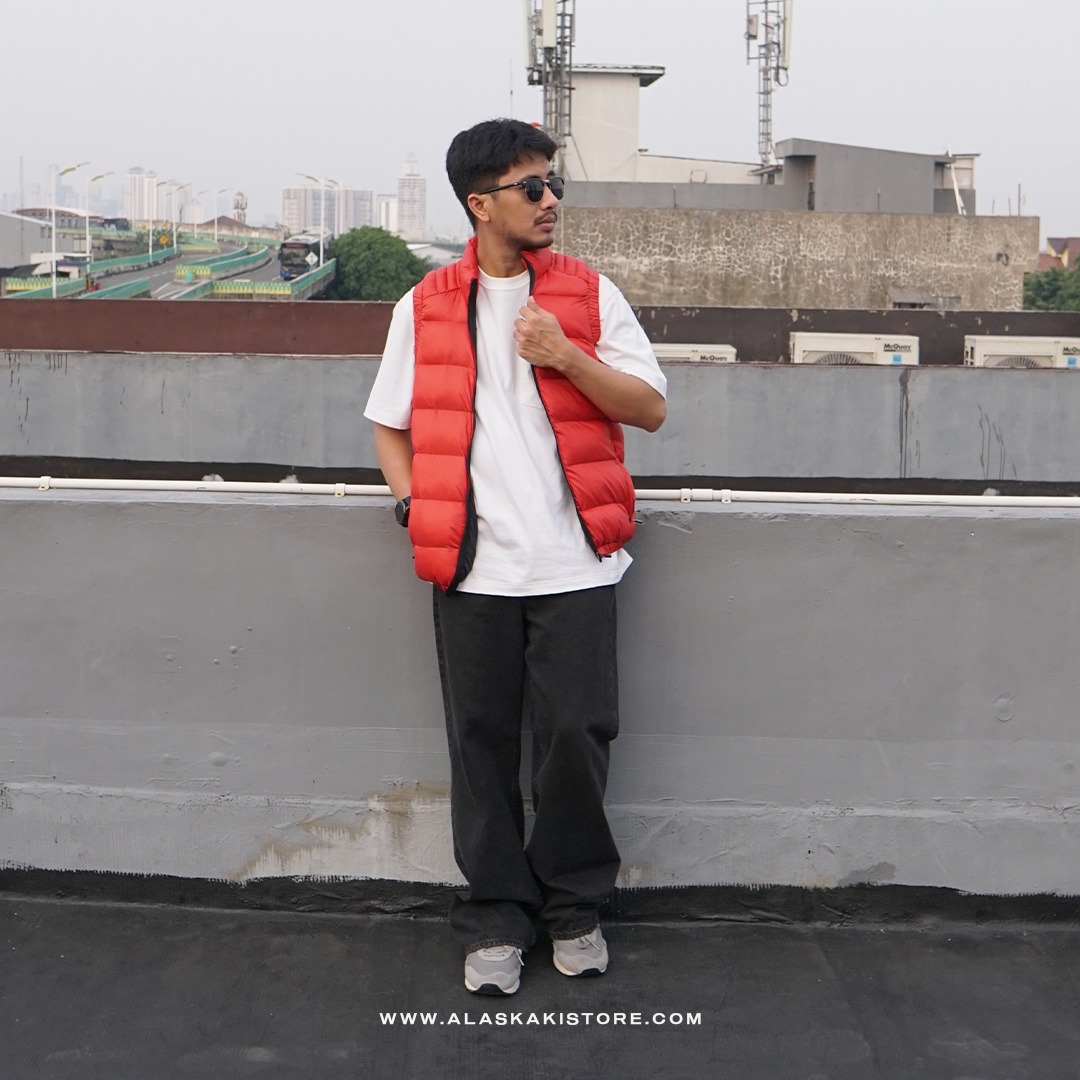 Puffer Vest Jacket Red BS1008