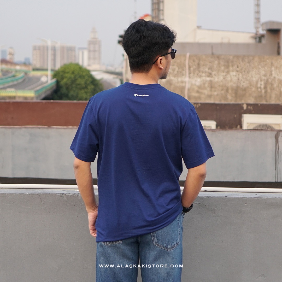 Printed T-shirt by Chmpion Blue CH4094