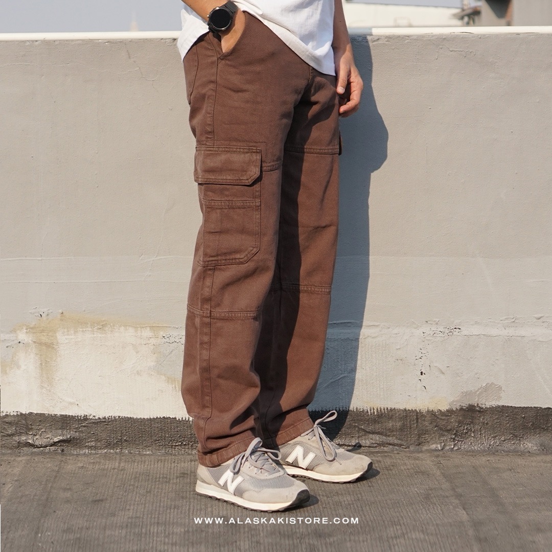 Loose Cargo Pants Dark Brown BS5035