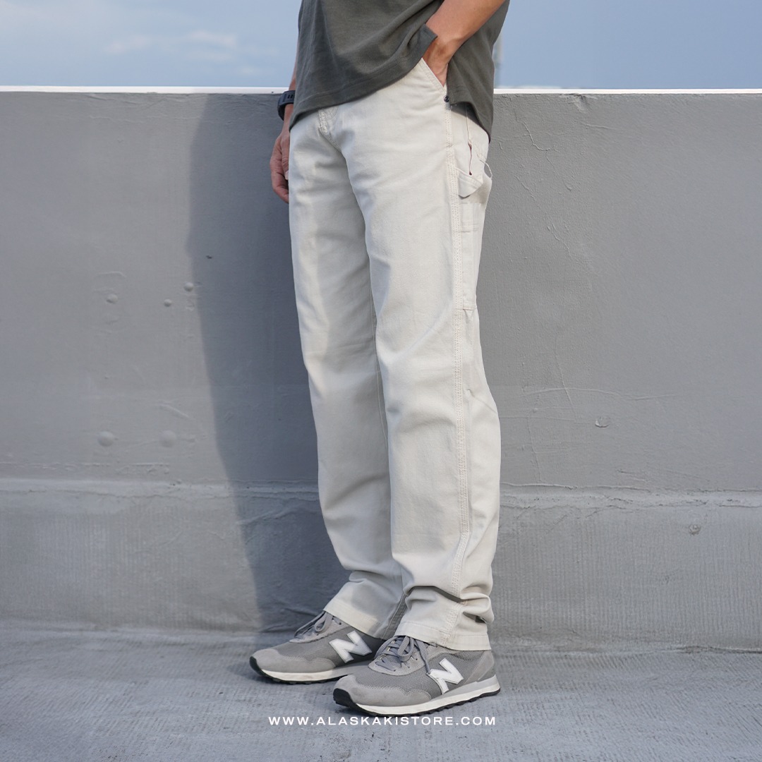 Baggy Carpenter Pants Off White AP5004