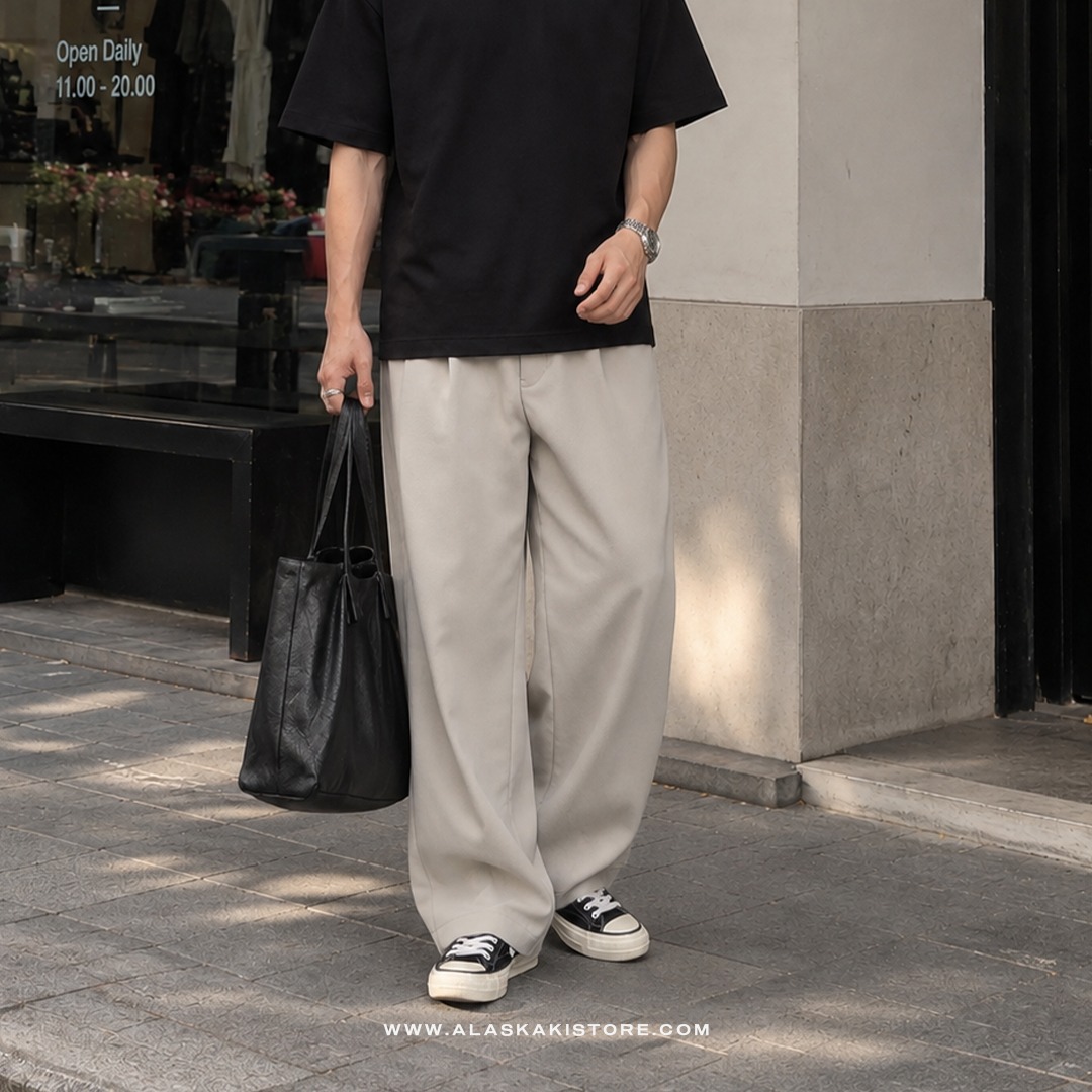 Wide Loose Pants Khaki GU5036
