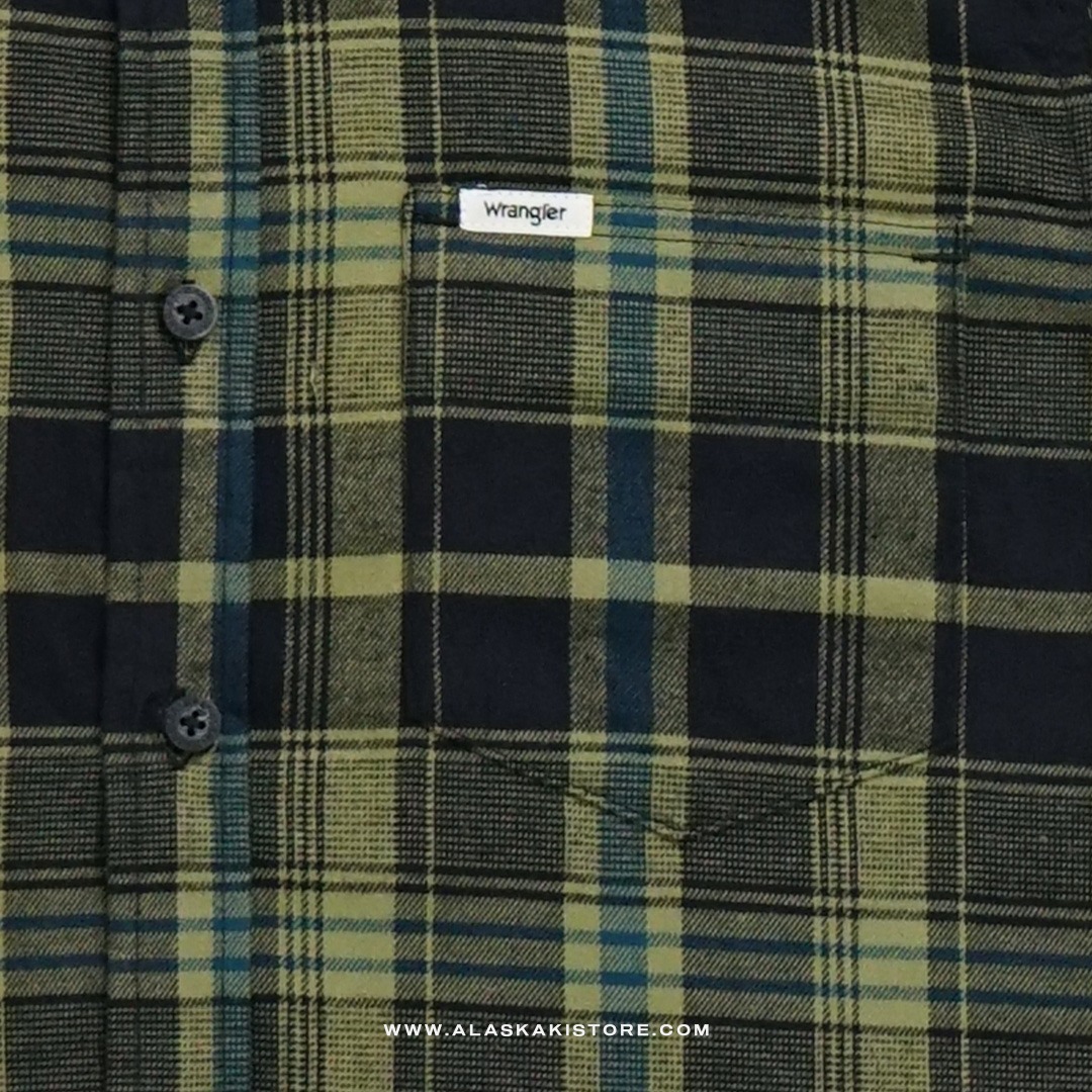 Short Sleeve Plaid Shirt Green WR2004