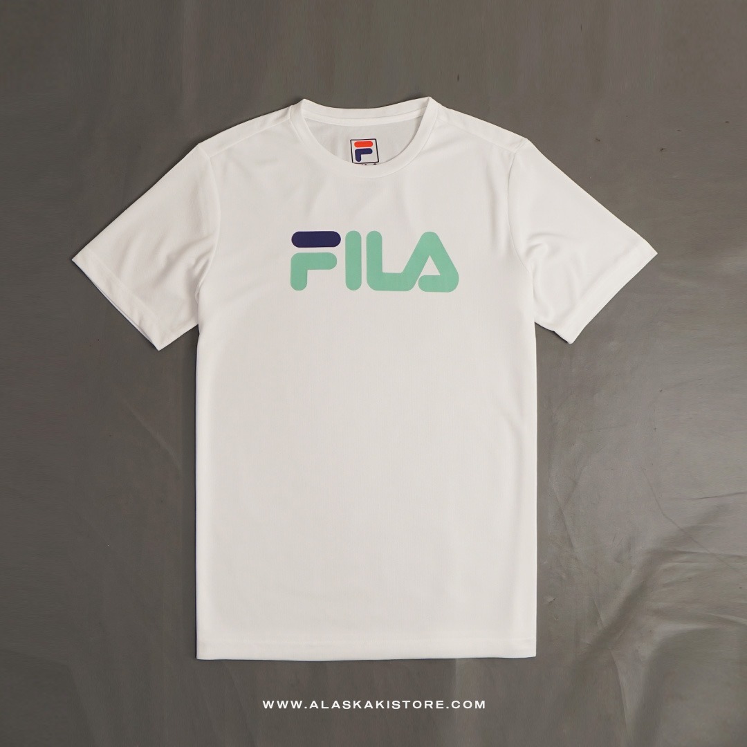 Quickdry Tshirt White Logo Green FL4010