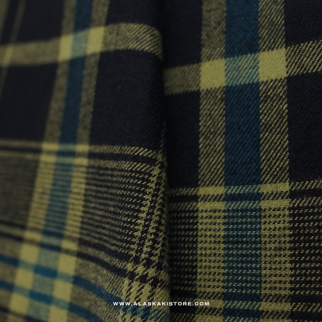 Short Sleeve Plaid Shirt Green WR2004