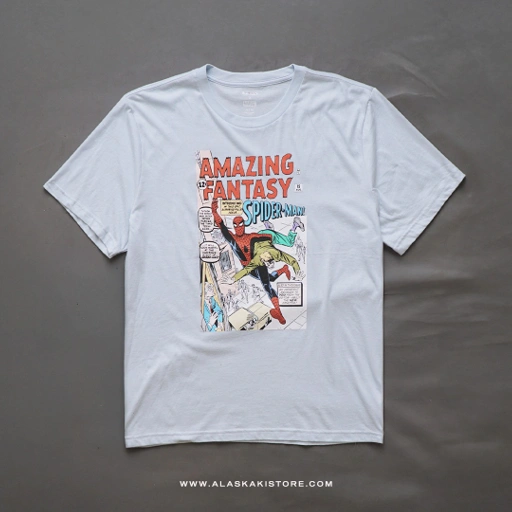 Image of Printed Tees Spider Man Light Blue ON4020