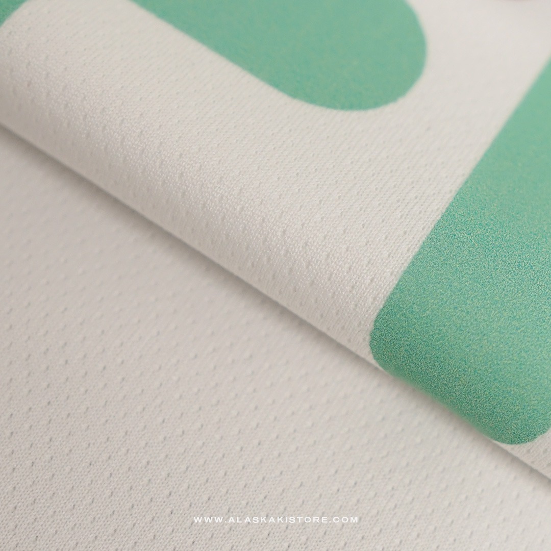Quickdry Tshirt White Logo Green FL4010