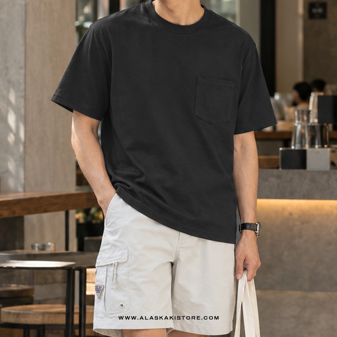 Pocket Tees Charcoal GA4075