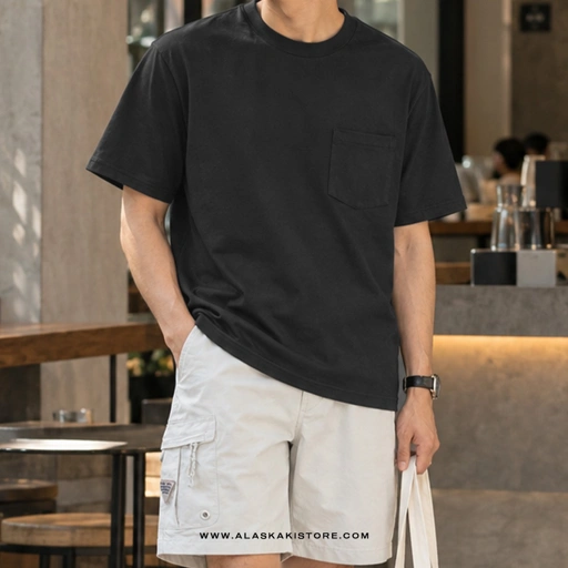 Pocket Tees Charcoal GA4075