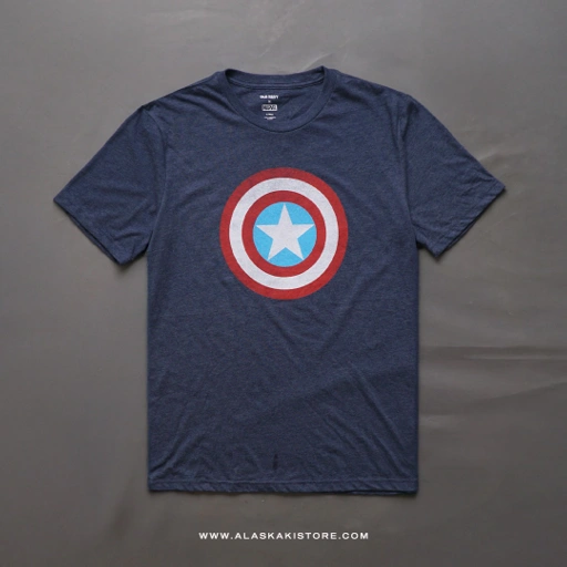 Image of Printed Tees Captain America Navy ON4021
