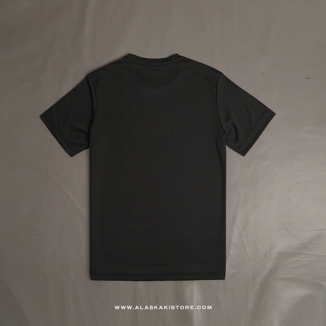 Quickdry Tshirt Black Logo Green FL4009