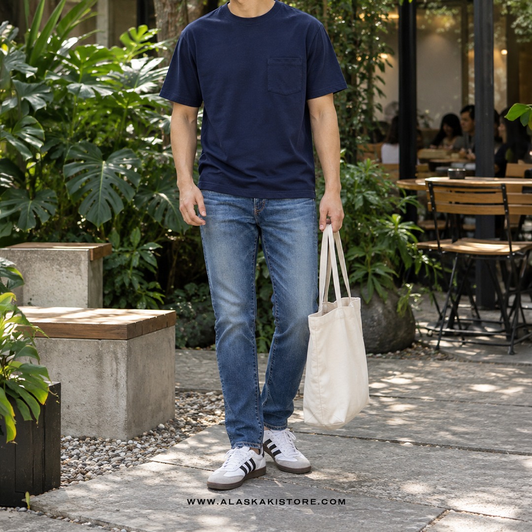 Pocket Tees Navy GA4074