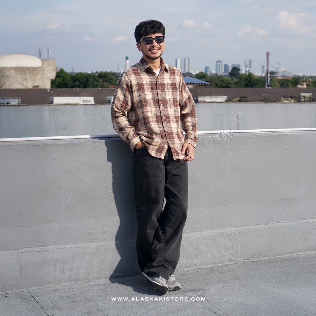 Flannel Shirt by Common Issue Brown CI2001