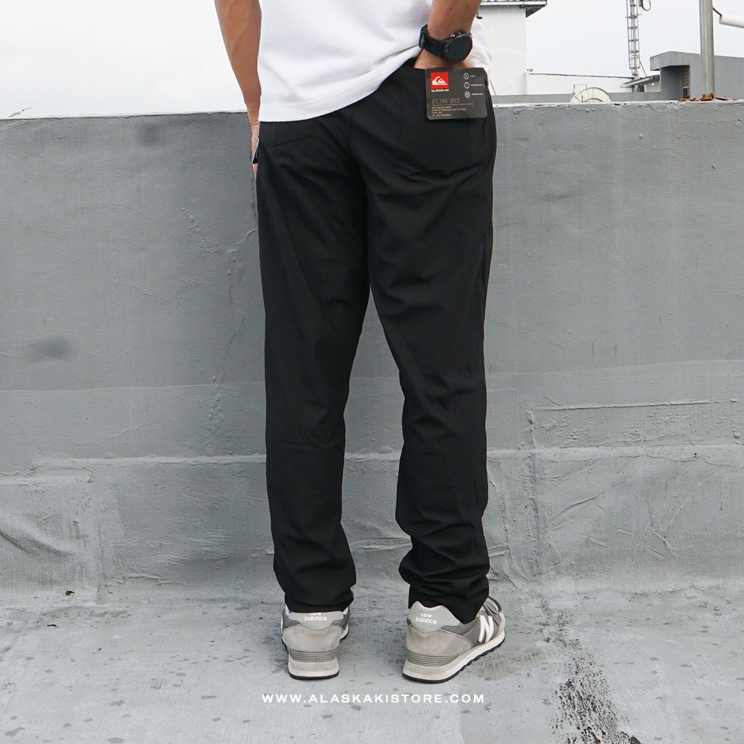 Slim Fit Stretch Tech Woven Pants Black QS5005
