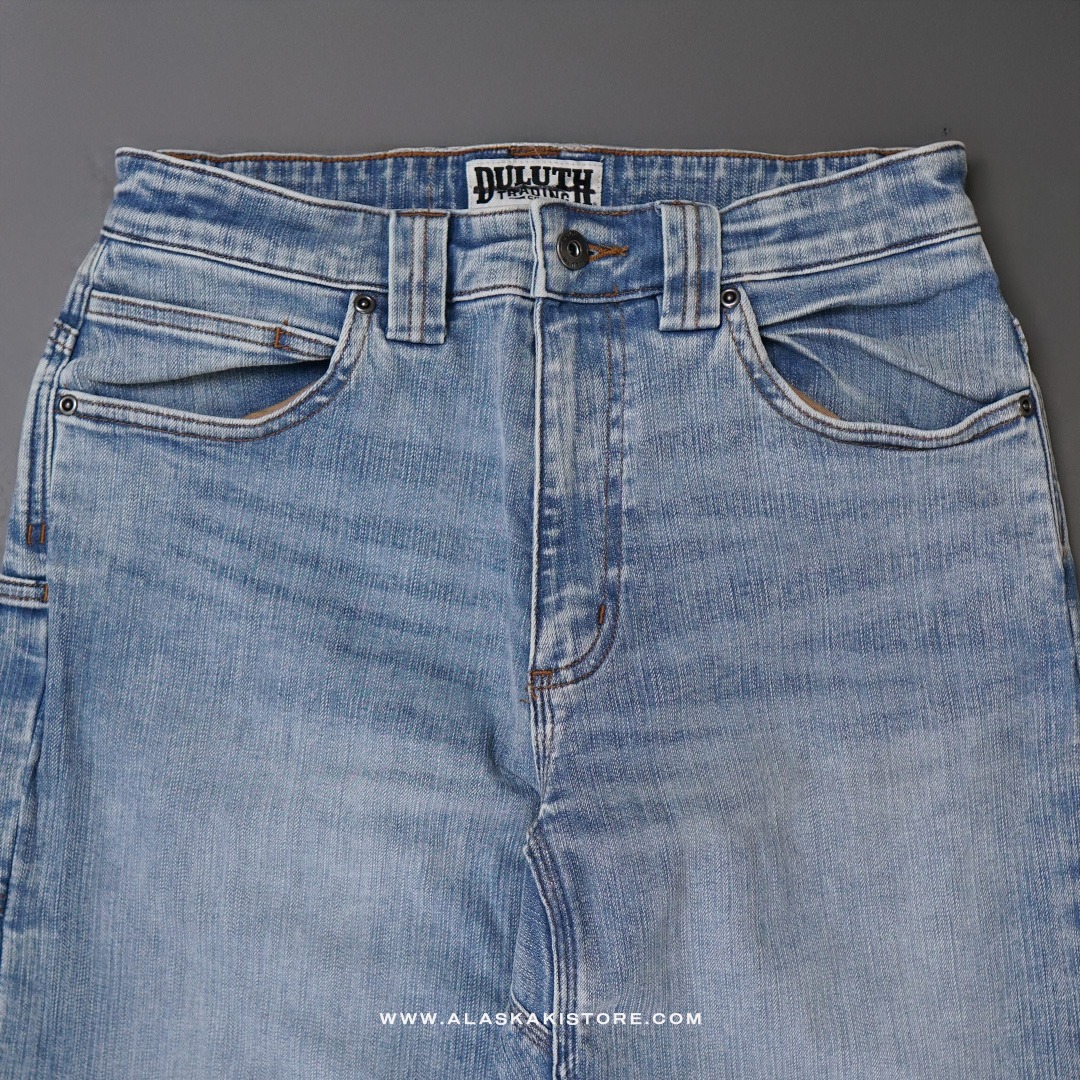 Relaxed Fit Denim Workpants Light Wash DL5018
