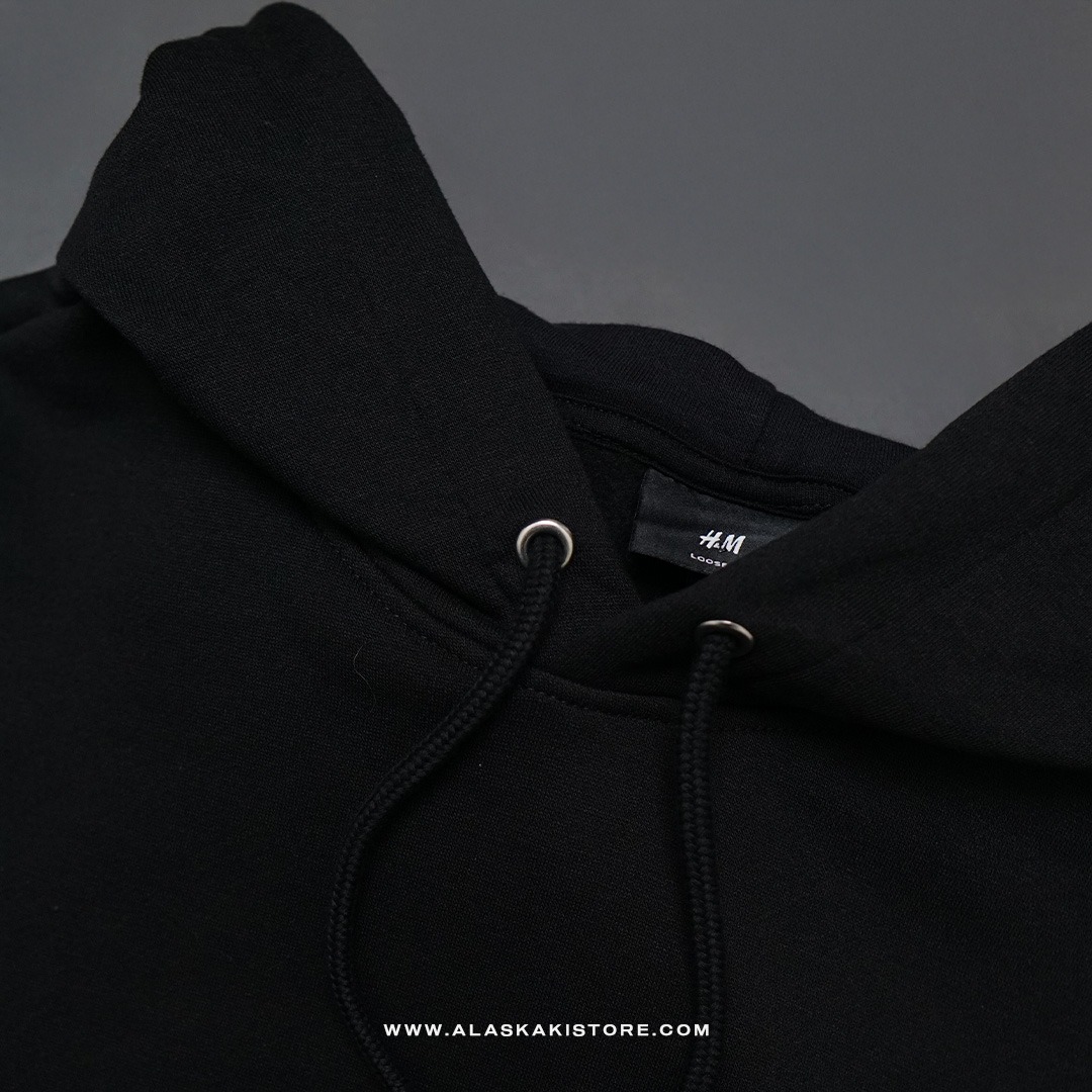 Loose Fit Pullover Hoodie Black HM1127