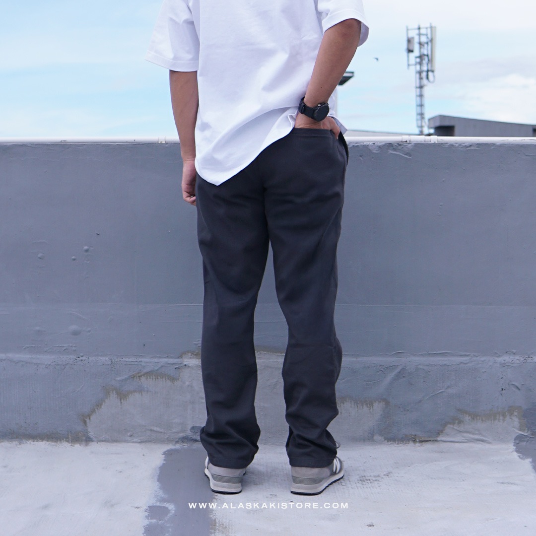 Straight Fit Linen Pants Charcoal ON5105