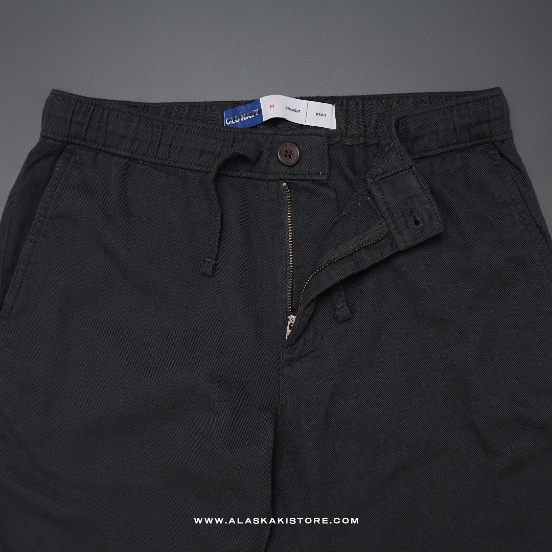 Straight Fit Linen Pants Charcoal ON5105