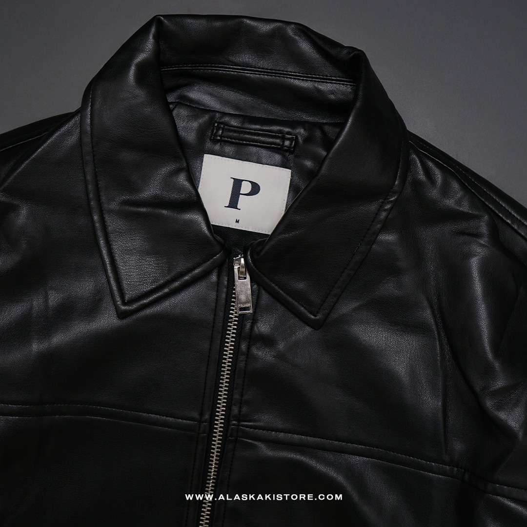 Faux Leather Bomber Jacket PH1004