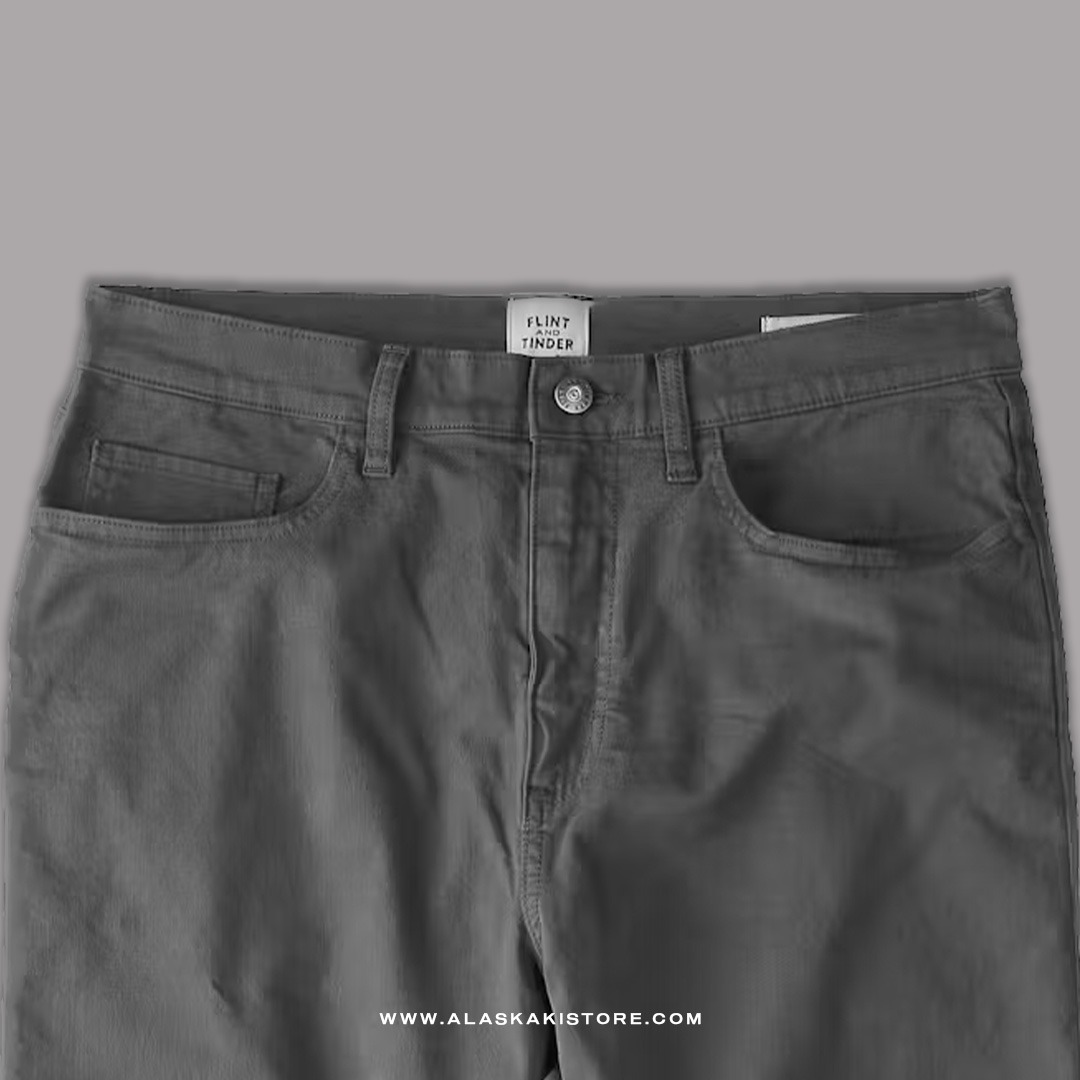 Twill Pants Slim Fit Blue Grey FT5021