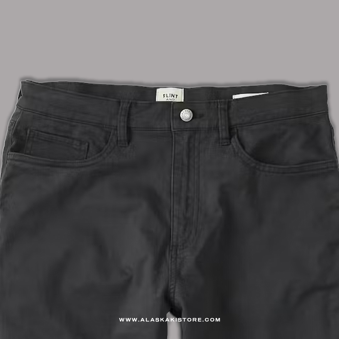 Twill Pants Straight Fit Charcoal FT5025