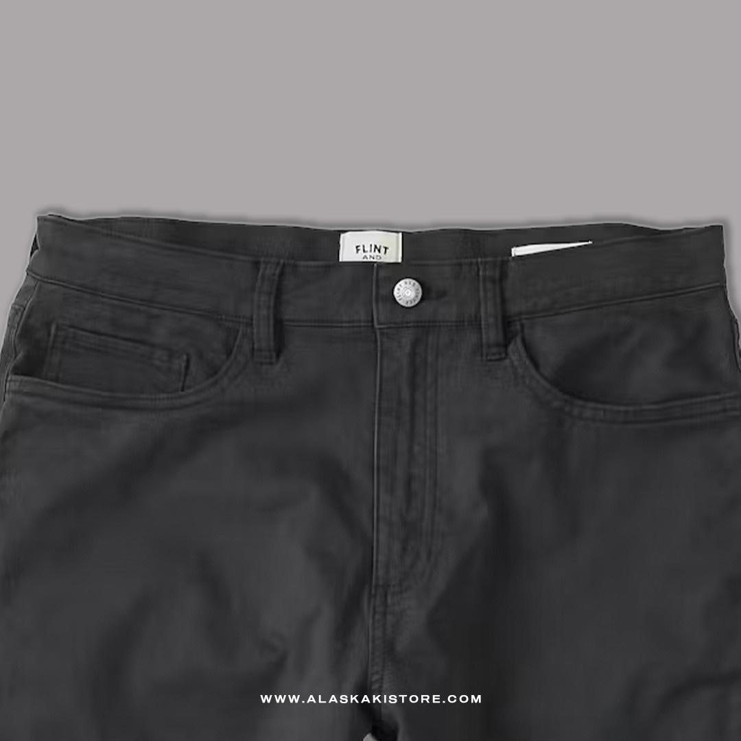 Twill Pants Athletic Tappered Fit Charcoal FT5014