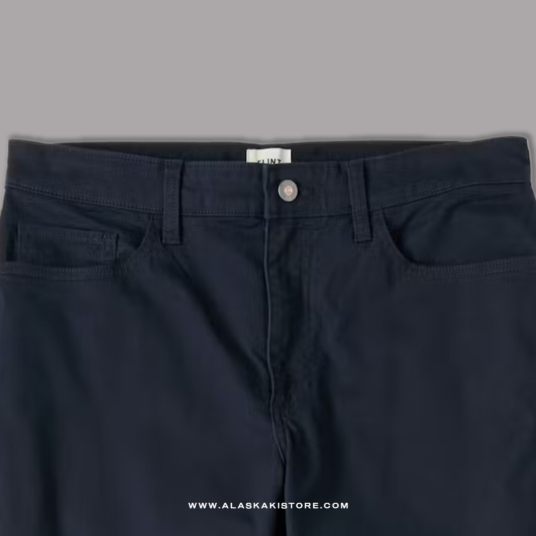 Twill Pants Athletic Tappered Fit Navy FT5016