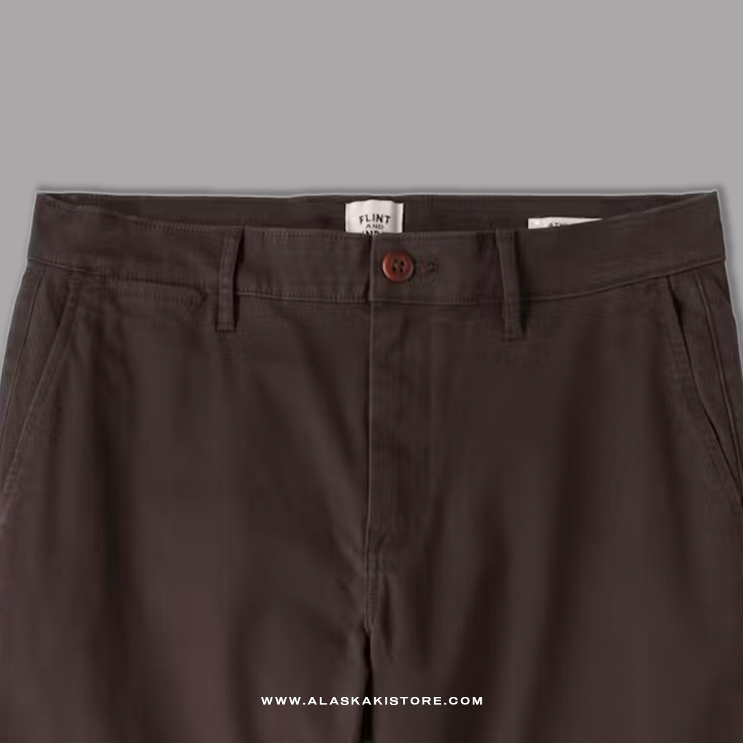 Athletic Tappered Fit Chino Pants Dark Brown FT5030