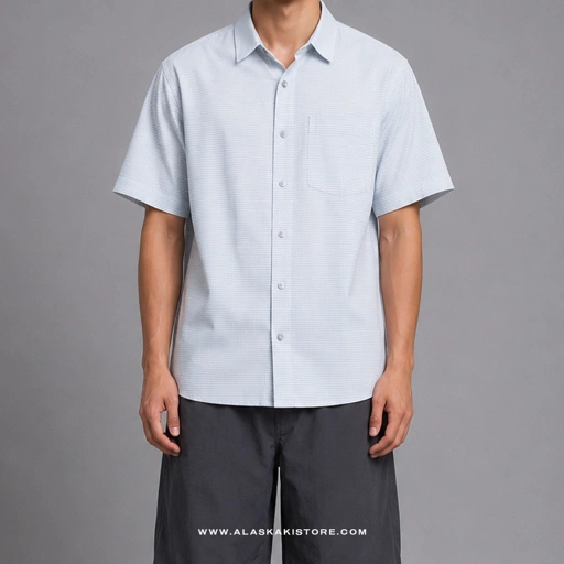 Image of Pucker Dry Short Sleeve Shirt Light Blue RR2003