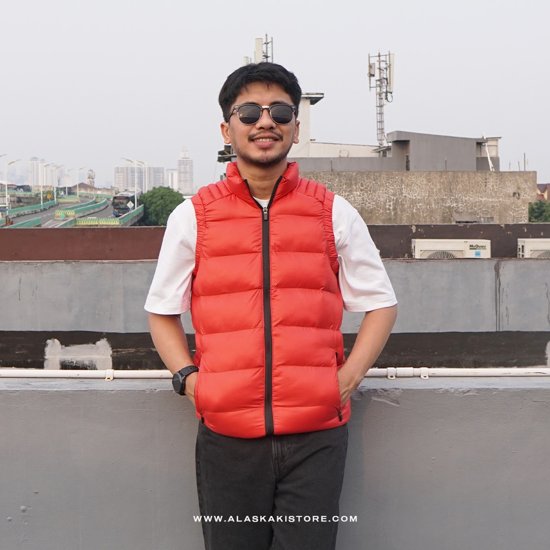 Puffer Vest Jacket Red BS1008
