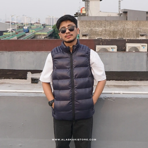 Image of Puffer Vest Jacket Dark Navy BS1009