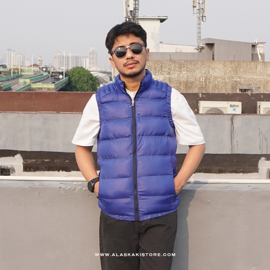 Puffer Vest Jacket Royal Blue BS1010