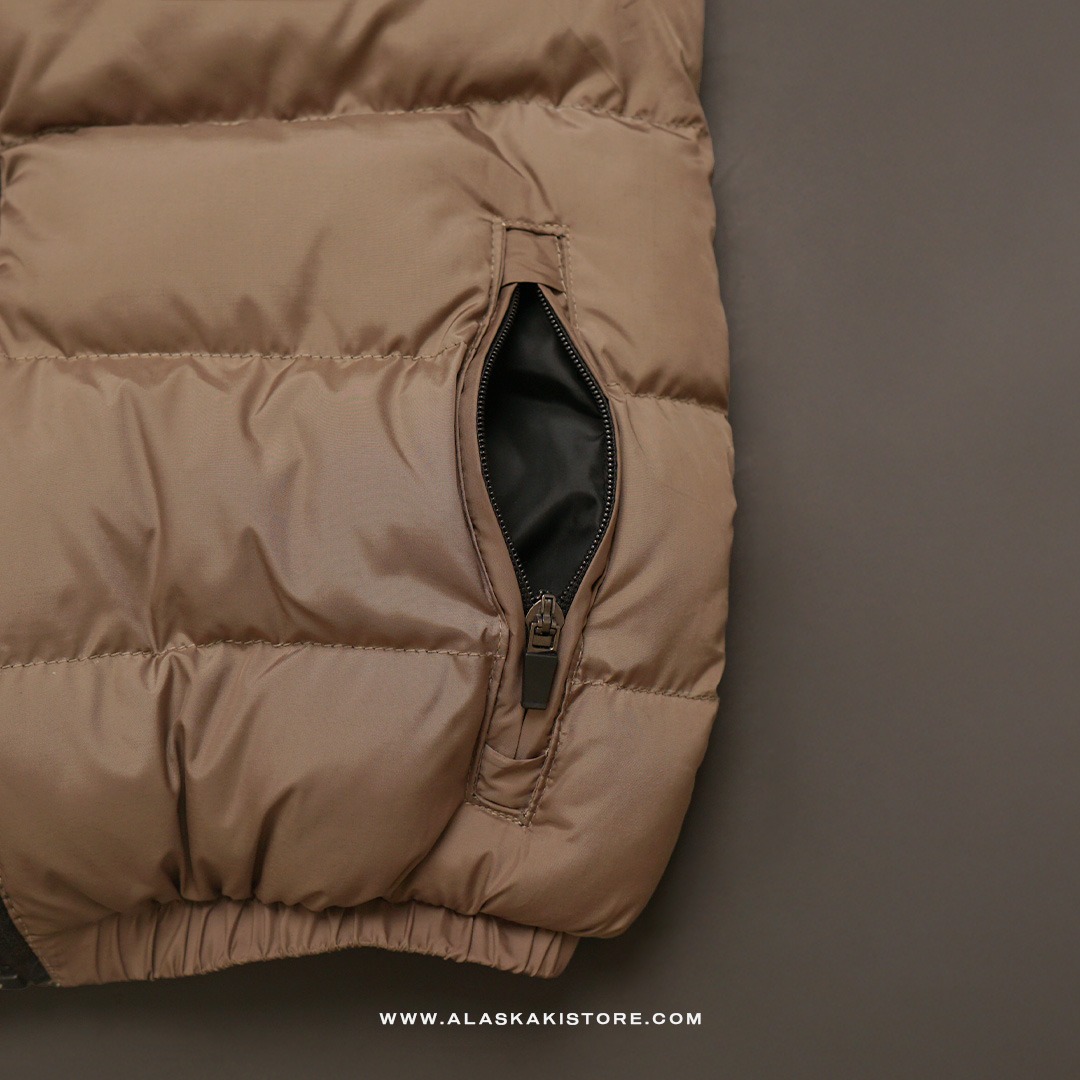 Puffer Vest Jacket Khaki BS1011