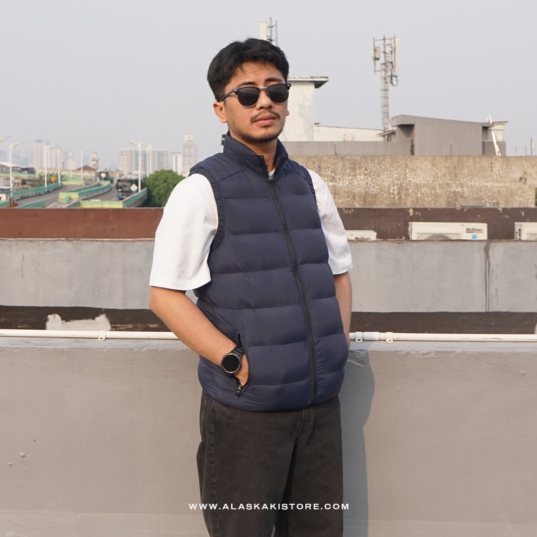 Puffer Vest Jacket Space Navy BS1019